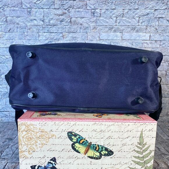 Skyline Navy Canvas Carry On Travel Bag Adjustable Shoulder Strap Zip Closures - Picture 5 of 9